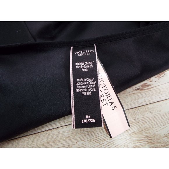 Victoria's Secret Black Mid-Rise Cheeky Medium - Picture 7 of 9